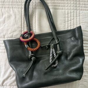 Mecha Mendez Basket Charms Leather Tote Bag - Forest